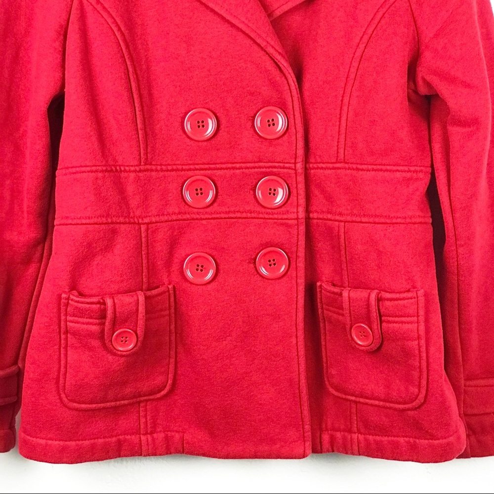 Iris Basic Red Pea Coat - image 5